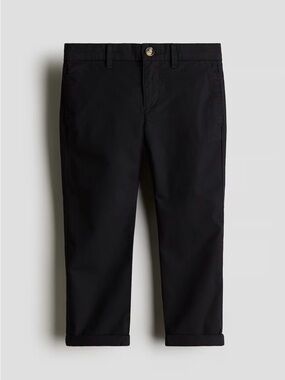H&M kids toddler boy classic black chino casual dress pants 4 4T adjustable
